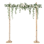 Product: Ling's Moment 6.5FT Artificial Wedding Arch Flowers, Backdrop Floral Garland, White Sage Ceremony Reception Hanging Eucalyptus Rose Arbor Arrangement Outdoor Party Swag Home Decorations