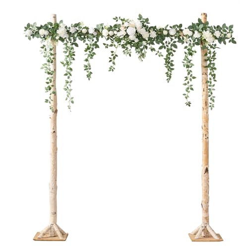 Ling's Moment 6.5FT Artificial Wedding Arch Flowers, Backdrop Floral Garland, White Sage Ceremony Reception Hanging Eucalyptus Rose Arbor Arrangement Outdoor Party Swag Home Decorations - Artificial Flower Arrangements Product: Ling's Moment 6.5FT Artificial Wedding Arch Flowers, Backdrop Floral Garland, White Sage Ceremony Reception Hanging Eucalyptus Rose Arbor Arrangement Outdoor Party Swag Home Decorations