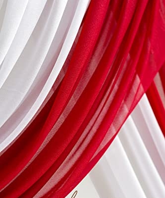 Silky Flower Store Christmas Artificial Wedding Arch Flowers Kit, Hanging Floral Swags, Chiffon Drapes, Ceremony Backdrop, 5ft W x 6.5ft H Arch 10 10 Product: Ling's Moment Christmas Artificial Wedding Arch Flowers Kit Pack of 4, 2pcs Hanging Flower Arrangement 2pcs Chiffon Drapes Ceremony Reception Fake Rose Arbor Backdrop Floral Party Outdoor Decorations