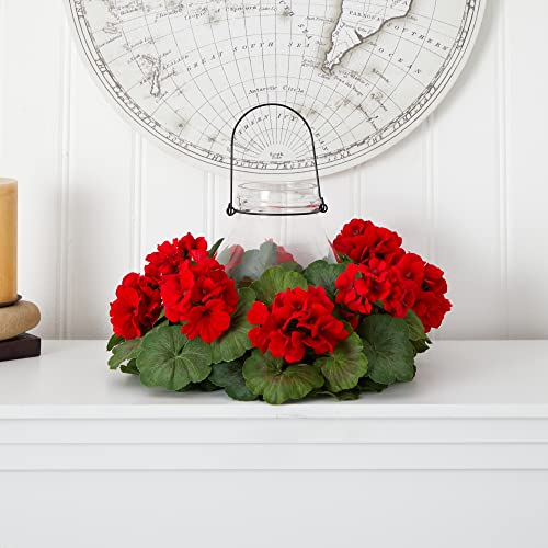 Product: Nearly Natural 16in. Artificial Geranium Candelabrum