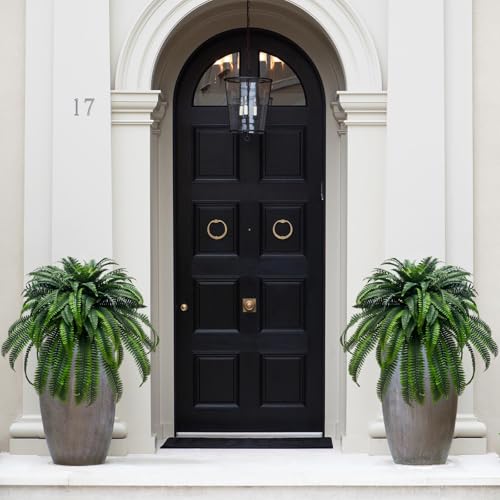 Silky Flower Store Artificial Boston Fern Plant, 128 Stems Faux Fern, Indoor Outdoor Hanging Greenery, 62” 6 6 Product: 128 Stems Faux Boston Fern - 62” Artificial Plants for Indoor & Outdoor Decoration