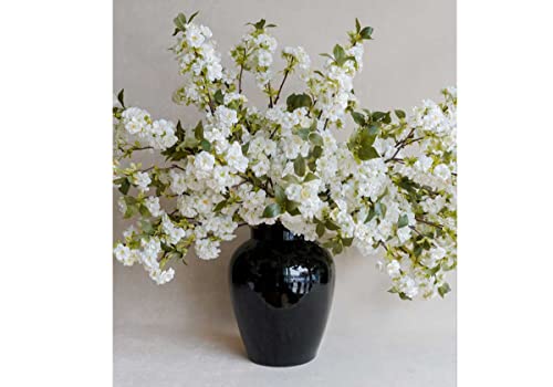 Silky Flower Store White Cherry Blossom Faux Stems, Alice Lane Home Collection, Pack of 3, 32.5cm 2 2 Product: White Cherry Blossom Stems – Pack of 3 – by Alice Lane Home Collection – Luxurious Vibrant Flowers – Faux Stems – Wedding, Home Décor