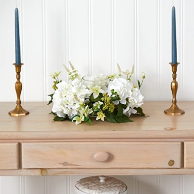 Product: Nearly Natural Hydrangea Artificial Arrangement Candelabrum