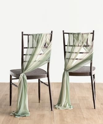 Product: Ling's Moment 8 Wedding Chair Decorations Aisle Pew Church Artificial Flowers Greenery Swag White Sage Green Bench Ceremony Reception Floral Faux Backdrop Rose Arrangements Party Outdoor Decorations