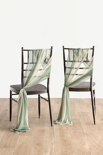 Product: Ling's Moment 8 Wedding Chair Decorations Aisle Pew Church Artificial Flowers Greenery Swag White Sage Green Bench Ceremony Reception Floral Faux Backdrop Rose Arrangements Party Outdoor Decorations