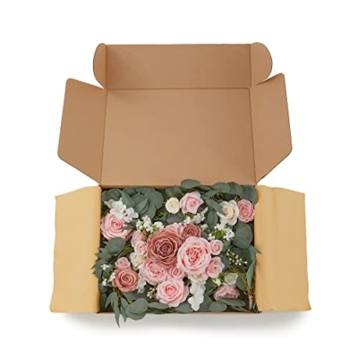 Silky Flower Store Artificial Eucalyptus Garland with Flowers, Burgundy Blush Wedding Decor, 9FT 13 13 Product: OnlyBloom 9FT Eucalyptus Garland with Flowers, Artificial Flowers Garland Table Runner Decor Arch Backdrop Head Table Decorations for Wedding Sweetheart Table Centerpieces(Burgundy & Blush)