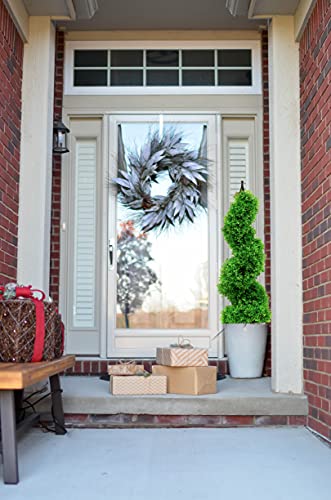 Product: Artificial Topiary Tree Set of 2 Boxwood Spiral topiaries Trees 35 inch/2.95 ft Faux Topiary Trees Artificial Topiaries Trees