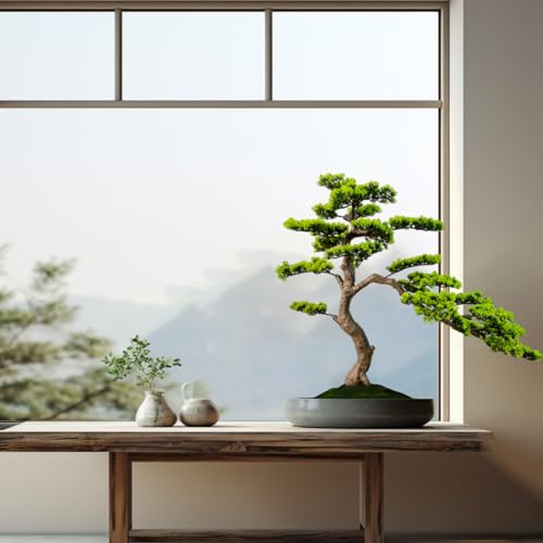 Product: VIGGDA 3ft（43in） Artificial Bonsai Tree Juniper Faux Plants Indoor Big Fake Plants Decor with Ceramic Pots for Home Table Office Desk Bathroom Shelf Bedroom Living Room Farmhouse Decorations