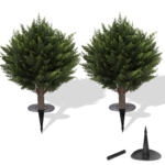 Product: AUMMOOH 15.7 inch Height Set of Two Artificial Cypress Topiary – Breathe Life & Lushness into Any Space – Lifelike – UV-Resistant Great for Indoors & Outdoor - Easy to Install – Fade-Proof