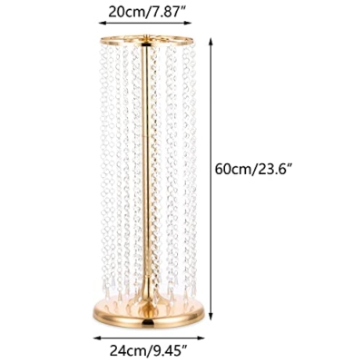 Product: 2 Pcs 23.75 inches Gold Vases for Centerpieces Tall Crystal Metal Vase Flower Stand Holders Wedding Centerpiece Chandelier for Reception Tables Wedding Supplies