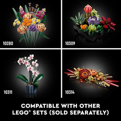 Silky Flower Store LEGO Botanicals Wildflower Bouquet Artificial Indoor Flowers Building Set, Adult DIY Home Decor, 16 Stems, Vase Not Included 10313 11 11 Product: LEGO Botanicals Artificial Wildflower Bouquet - Fake Indoor Flowers Building Set for Home, Kitchen, Desk Decoration, Adults Ages 18+ - Gift for Graduation - 10313
