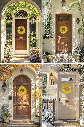 Silky Flower Store 24inch Artificial Forsythia Yellow Flowers Wreath, Silk Leaves Spring Summer Front Door Porch Farmhouse Patio Garden Decor, Orchid 8 8 Product: WELL KNOWN 24inch Artificial Forsythia Yellow Flowers Wreath, Silk Leaves Wreath for Spring Summer Seasonal Decor, Front Door Porch Farmhouse Patio Garden Home Decor (Orchid)