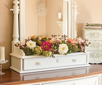Silky Flower Store Mixed Mini Peony Silk Flower Centerpiece, Artificial Floral Arrangement, Rustic Twig Base, 34W x 10D x 6.5H 8 8 Product: Nearly Natural 4665 Mixed Mini Peony Centerpiece Silk Flower Arrangement,10"D x 34"W x 6.5"H