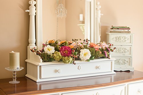 Silky Flower Store Mixed Mini Peony Silk Flower Centerpiece, Artificial Floral Arrangement, Rustic Twig Base, 34W x 10D x 6.5H 1 1 Product: Nearly Natural 4665 Mixed Mini Peony Centerpiece Silk Flower Arrangement,10"D x 34"W x 6.5"H