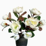 Product: Dophinena Artificial Magnolia Flowers Branches Lifelike White Magnolia Stems for Home Decor Wedding Bouquet Table Centerpieces Floral Arrangment (Pack of 4pcs)