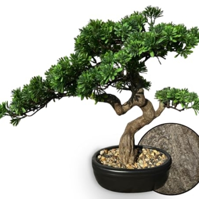 Product: Permaplants Artificial Bonsai Tree 16" Tall with Realistic Wood and Ceramic Pot Fake Plants Juniper Pine Zen Faux Plants for Home Bedroom Office Bathroom Japanese Decor
