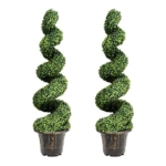 Product: GOPLUS 4 Ft Artificial Boxwood Spiral Topiary Tree - Lifelike Fake Greenery for Home & Garden Decor