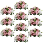 Product: Sziqiqi Flower Centerpieces for Tables Pink Kissing Balls for Wedding - Artificial Floral Arrangement Center Piece Decorations Flores Artificiales para Decoracion