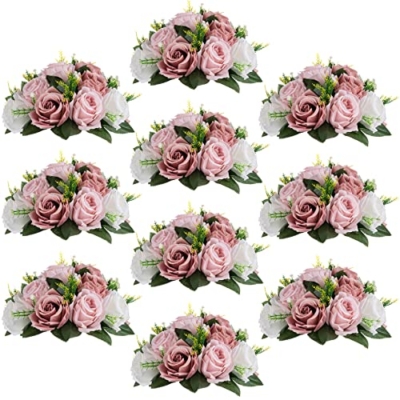 Product: Sziqiqi Flower Centerpieces for Tables Pink Kissing Balls for Wedding - Artificial Floral Arrangement Center Piece Decorations Flores Artificiales para Decoracion