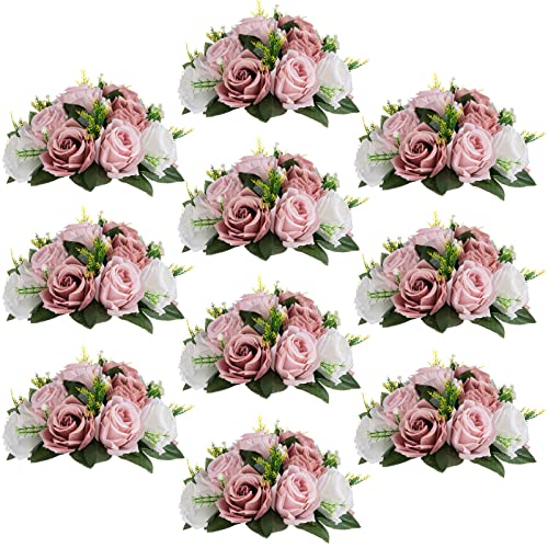 Sziqiqi Flower Centerpieces for Tables Pink Kissing Balls for Wedding - Artificial Floral Arrangement Center Piece Decorations Flores Artificiales para Decoracion - Artificial Flower Arrangements Product: Sziqiqi Flower Centerpieces for Tables Pink Kissing Balls for Wedding - Artificial Floral Arrangement Center Piece Decorations Flores Artificiales para Decoracion