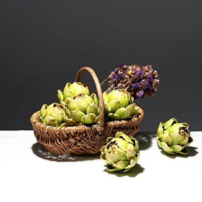 Silky Flower Store Artificial Artichoke Decor, Large Green Faux Vegetables Home Decor, Realistic Faux Plant Accent 9pcs 15 15 Product: Large Green Artificial Artichoke Vegetables Fake Artichoke for Home Decor (Green(9pcs))