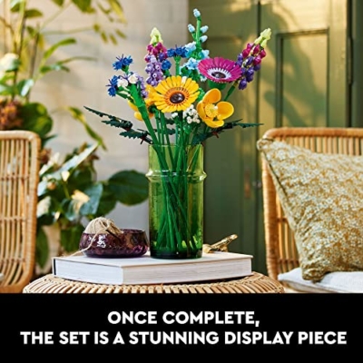 Silky Flower Store LEGO Botanicals Wildflower Bouquet Artificial Indoor Flowers Building Set, Adult DIY Home Decor, 16 Stems, Vase Not Included 10313 10 10 Product: LEGO Botanicals Artificial Wildflower Bouquet - Fake Indoor Flowers Building Set for Home, Kitchen, Desk Decoration, Adults Ages 18+ - Gift for Graduation - 10313