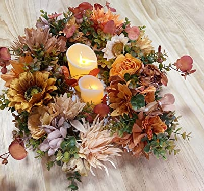 Silky Flower Store Artificial Eucalyptus Garland with Flowers, Faux Greenery Mantle Decor, Fall Red Floral Vine, 3.2ft 10 10 Product: MARTHA&IVAN Eucalyptus Garland Greenery Artificial Eucalyptus Garland Mantle Decor Wedding Decoration(Red Fall+Flowers)