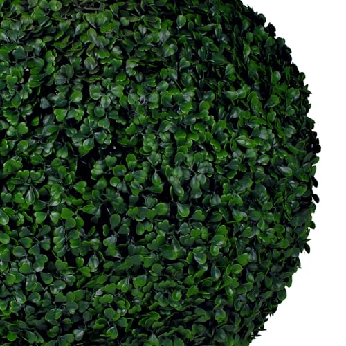 Silky Flower Store Artificial Boxwood Ball Tree, UV Resistant Outdoor Topiary Plant, Lifelike Patio Porch Decor, 4 ft 1 1 Product: Bornbridge 4' Boxwood Ball Tree - Lifelike Artificial Outdoor Plant, UV Resistant, No Water Required, Can Be Planted in Ground or Used as Patio Decor