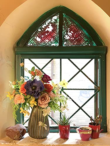 Silky Flower Store Artificial Faux Flowers in Vase, Silk Floral Centerpiece, Table Decor for Dining Room Home Decor, Spring Gift, 32.5cm 6 6 Product: WAKISAKI Artificial Faux Flowers in Vase, Silk Flower Arrangement Artificial Floral Centerpiece, Table Centerpieces for Dining Room Home Decor Valentine's Day Gift (Spring)