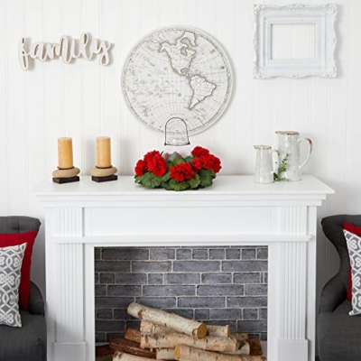 Product: Nearly Natural 16in. Artificial Geranium Candelabrum