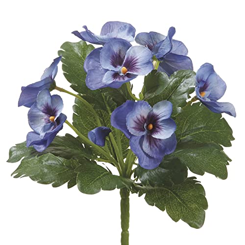 8" Pansy Bush Blue (Pack of 12) - Artificial Flower Arrangements Product: 8" Pansy Bush Blue (Pack of 12)