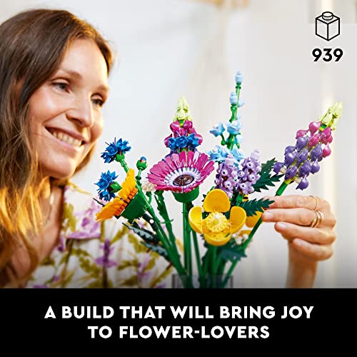 Silky Flower Store LEGO Botanicals Wildflower Bouquet Artificial Indoor Flowers Building Set, Adult DIY Home Decor, 16 Stems, Vase Not Included 10313 1 1 Product: LEGO Botanicals Artificial Wildflower Bouquet - Fake Indoor Flowers Building Set for Home, Kitchen, Desk Decoration, Adults Ages 18+ - Gift for Graduation - 10313