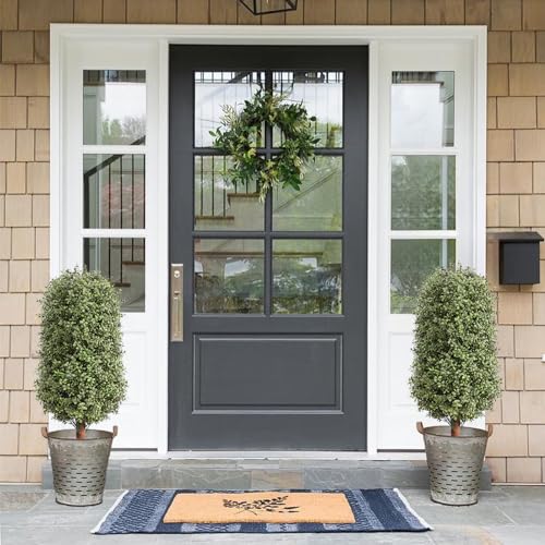 Product: momoplant Artificial Topiary Boxwood Tree 35Inch - 3 ' -2 Pack Faux Shrub Fake Trees Home Decor for Indoor/OutdoorArtificial Greenery Set