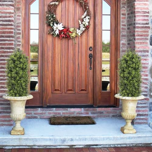 Silky Flower Store Artificial Boxwood Topiary Trees Set of 2, UV Resistant Faux Plants, Indoor Outdoor Decor, 3ft 3 3 Product: Aoutyers 3ft Artificial Boxwood Topiary Trees Set of 2 - UV Resistant Faux Plants for Outdoor/Indoor, Fake Bushes and Shrubs for Front Porch, Planter, Patio - No Maintenance Curb Appeal Plants