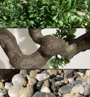 Product: Permaplants Artificial Bonsai Tree 16" Tall with Realistic Wood and Ceramic Pot Fake Plants Juniper Pine Zen Faux Plants for Home Bedroom Office Bathroom Japanese Decor