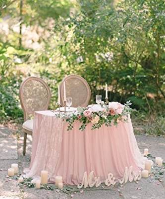 Product: Ling's Moment 2pcs Dusty Rose Artificial Flower Garland Floral Swags Centerpieces Blush Wedding Arch Flower Greenery Arrangements for Sweetheart Table Wall Window Home Garden Outdoor Decor