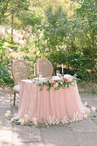 Product: Ling's Moment 2pcs Dusty Rose Artificial Flower Garland Floral Swags Centerpieces Blush Wedding Arch Flower Greenery Arrangements for Sweetheart Table Wall Window Home Garden Outdoor Decor