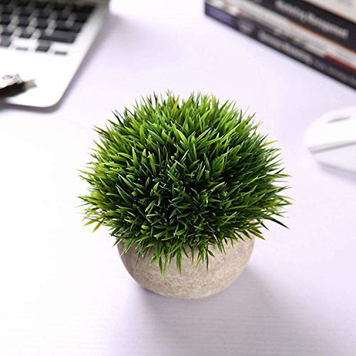 Silky Flower Store Artificial Plant Grey Pot, Fake Green Topiary Shrubs Set of 3, Indoor Outdoor Decor, 12.5cm 5 5 Product: T4U Mini Artificial Plants in Grey Pot, Plastic Fake Green Topiary Shrubs for Home Office Wedding Decoration Set of 3