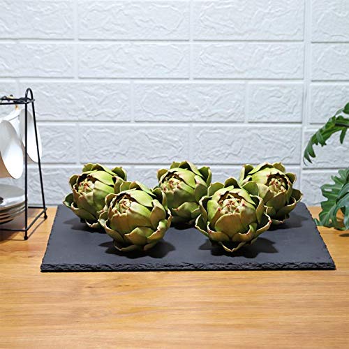 Silky Flower Store Artificial Artichoke Decor, Large Green Faux Vegetables Home Decor, Realistic Faux Plant Accent 9pcs 7 7 Product: Large Green Artificial Artichoke Vegetables Fake Artichoke for Home Decor (Green(9pcs))