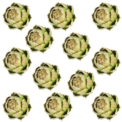 Product: Timgle 12 Pcs Green Artificial Artichokes Fake Vegetables and Fruits for Summer Kitchen Wedding Bowl and Vase Decorations (Large)