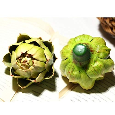 Silky Flower Store Artificial Artichoke Decor, Large Green Faux Vegetables Home Decor, Realistic Faux Plant Accent 9pcs 10 10 Product: Large Green Artificial Artichoke Vegetables Fake Artichoke for Home Decor (Green(9pcs))