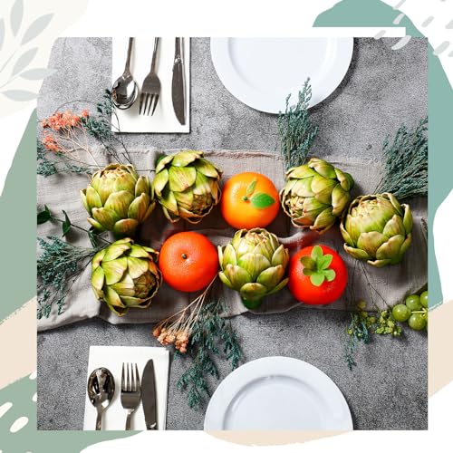 Silky Flower Store Artificial Artichokes Green Faux Vegetables Kitchen Wedding Bowl Vase Decor, 12 Pcs Large, 20.5cm 5 5 Product: Timgle 12 Pcs Green Artificial Artichokes Fake Vegetables and Fruits for Summer Kitchen Wedding Bowl and Vase Decorations (Large)