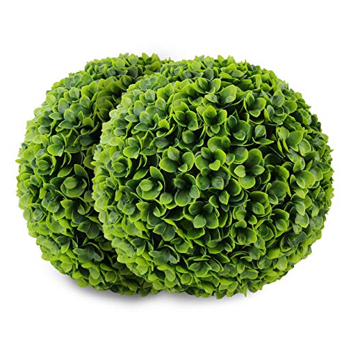 Product: Sunnyglade 2 PCS 15.7 inch 3 Layers Artificial Plant Topiary Ball Faux Boxwood Decorative Balls for Backyard, Balcony,Garden, Wedding and Home Décor