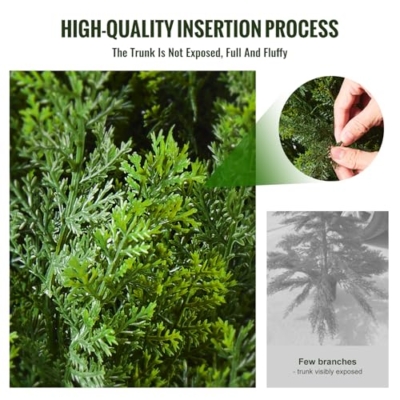 Silky Flower Store Artificial Cedar Topiary Tree, UV Rated Faux Evergreen Home Decor, Indoor Outdoor, 36 in, 2 Pieces 15 15 Product: VEVOR Artificial Cedar Topiary Tree, 36 inch Tall (2 Pieces), with Extra Leaves & Pot Faux Evergreen Fake Pine Cypress Trees Plant, UV Rated Artificial Greenery Set for Home Decor Indoor/Outdoor