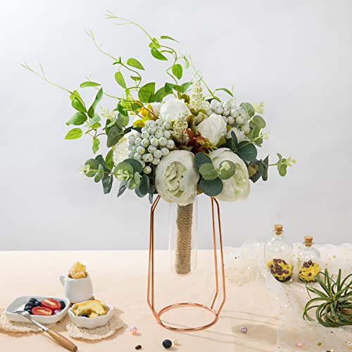 Product: LESING Bridal Wedding Bouquets Artificial Peony Flowers Bouquet Handmade Romantic Wedding Bouquets for Bride Bridesmaid Holding Flowers (Bouquet-Peony White)