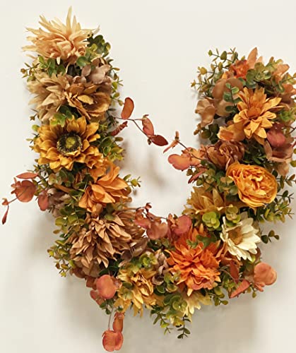 MARTHA&IVAN Eucalyptus Garland Greenery Artificial Eucalyptus Garland Mantle Decor Wedding Decoration(Red Fall+Flowers) - Artificial Flower Arrangements Product: MARTHA&IVAN Eucalyptus Garland Greenery Artificial Eucalyptus Garland Mantle Decor Wedding Decoration(Red Fall+Flowers)