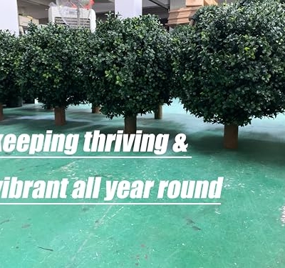 Product: kyesyes Artificial Boxwood Ball Bush 27" Tree UV Resistance Rated with Spike. Easy to Push in The Ground.Plant Looks Great in a Planter Anywhere. Indoor/Outdoor Decor 2 Pack