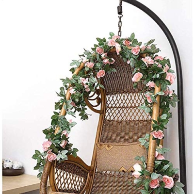 Silky Flower Store Artificial Rose Vine Garland, White Pink Silk Cherry Blossom Ivy Decor, 240cm 15 15 Product: TheStriven 2pcs Artificial Rose Vine with Green Leaves Artificial Sakura Cherry Blossom Ivy Garland Leaf Garland Flowers for Home Yard Fence Wedding Decor (White)