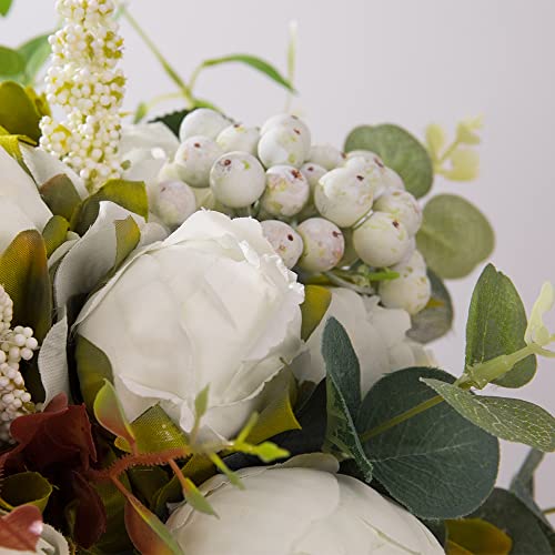 Product: LESING Bridal Wedding Bouquets Artificial Peony Flowers Bouquet Handmade Romantic Wedding Bouquets for Bride Bridesmaid Holding Flowers (Bouquet-Peony White)