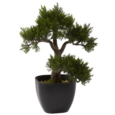 Product: Nearly Natural 4966 Cedar Bonsai Artificial Tree, 15-Inch, Green
